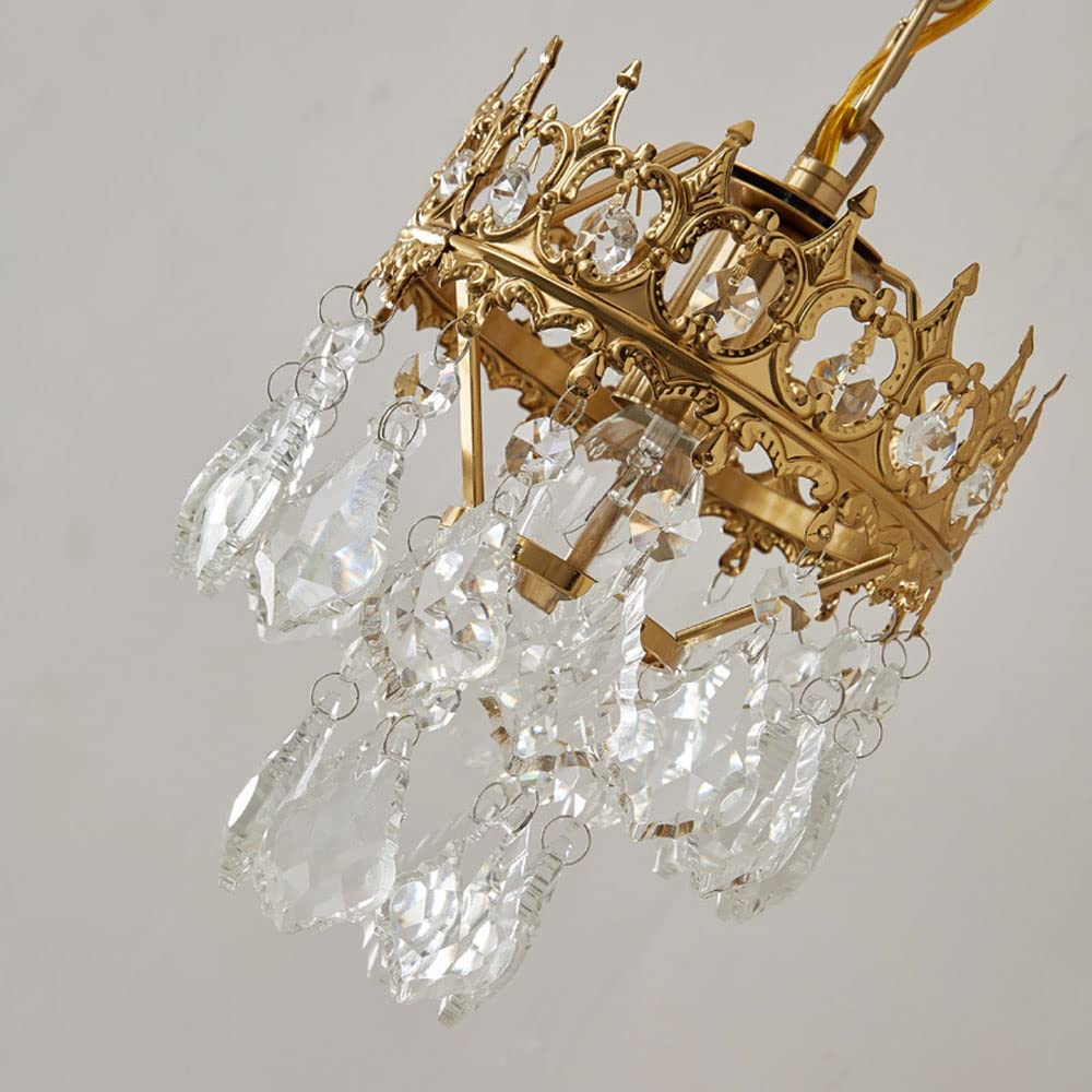 Elegant Crystal Brass Wall Sconce Lighting - European Style Wall Lamp for Living Room, Bedroom & Dining Room Decor | Indoor Wall Mounted Light Fixture for Bedside & Home Ambiance