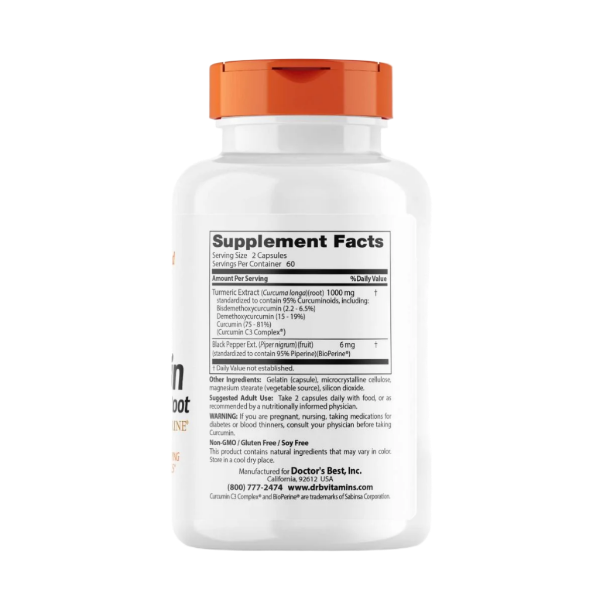 Doctor's Best High Absorption Curcumin 500mg - 120 Capsules | Turmeric Supplement for Joint Support & Inflammation Relief | Perfect for Daily Wellness & Active Lifestyles