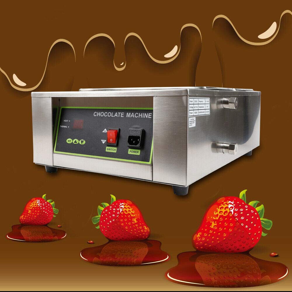 Gdrasuya10 1500W Commercial Chocolate Melting Pot Machine - Dual Tank Electric Chocolate Heater for Cheese & Fondue (10KG Capacity) | Perfect for Bakeries, Candy Shops & Chocolate Fountain Displays