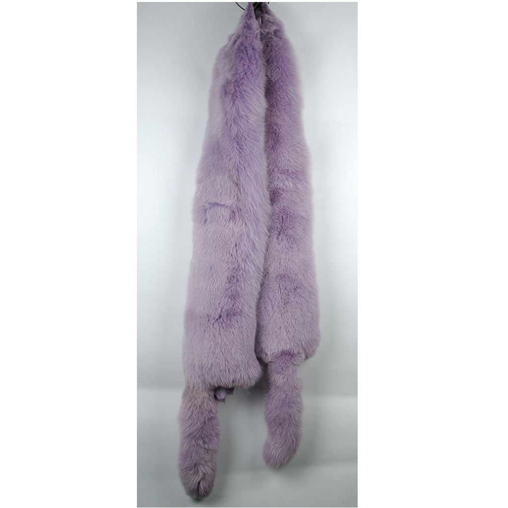 Lavender Dyed Ranch Fox Fur - Perfect for Home Decor, Fashion Accessories, and DIY Crafts