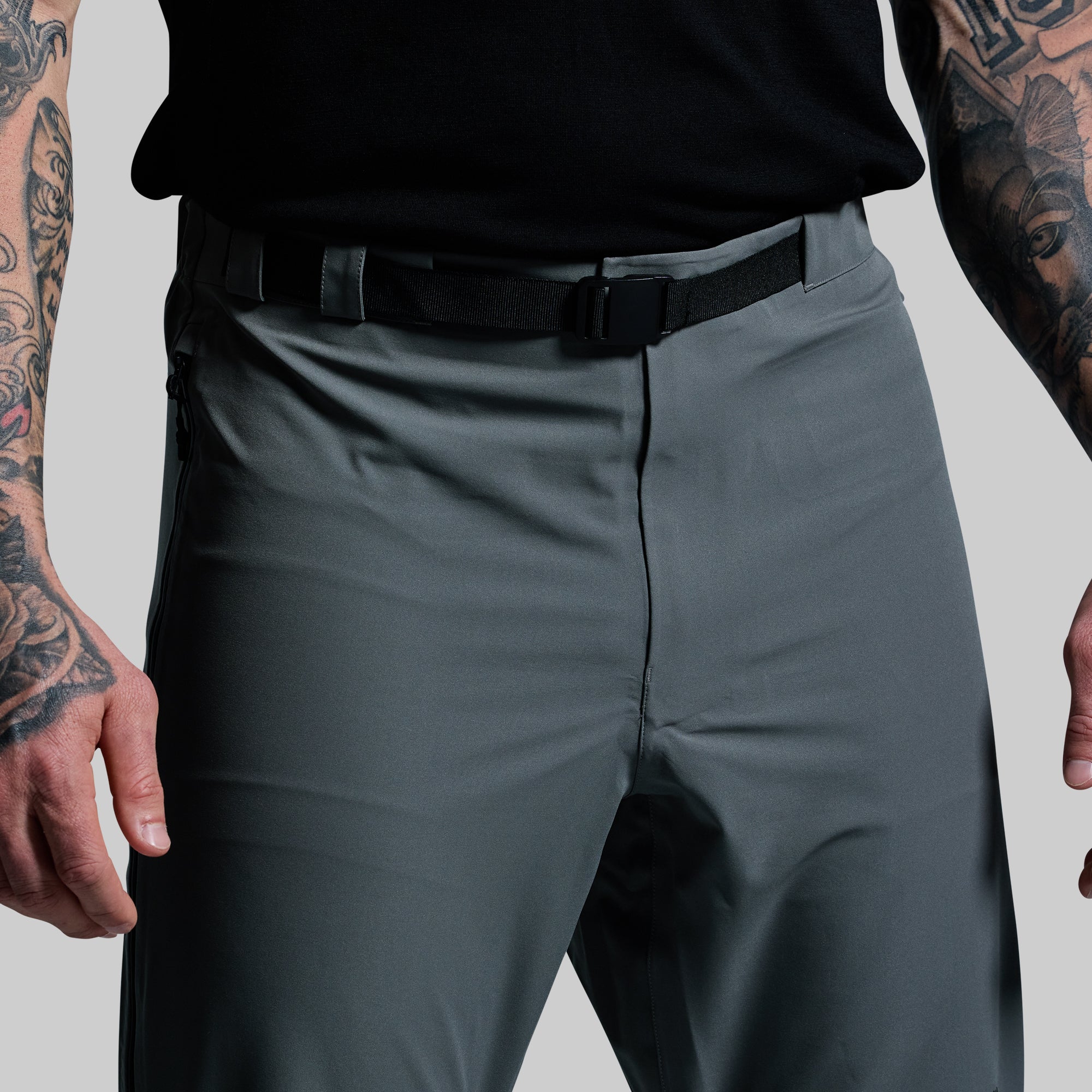 Mission FLEX Rain Pants for Men - Waterproof Hiking & Outdoor Pants (Wolf Grey) - Perfect for Camping, Fishing & Wet Weather Adventures