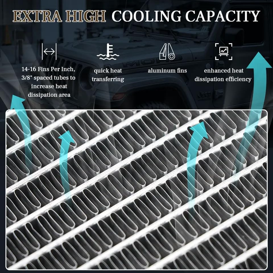High-Performance 4 Row Aluminum Radiator for 1967-1969 Chevy Camaro & Pontiac Firebird V8 - 23