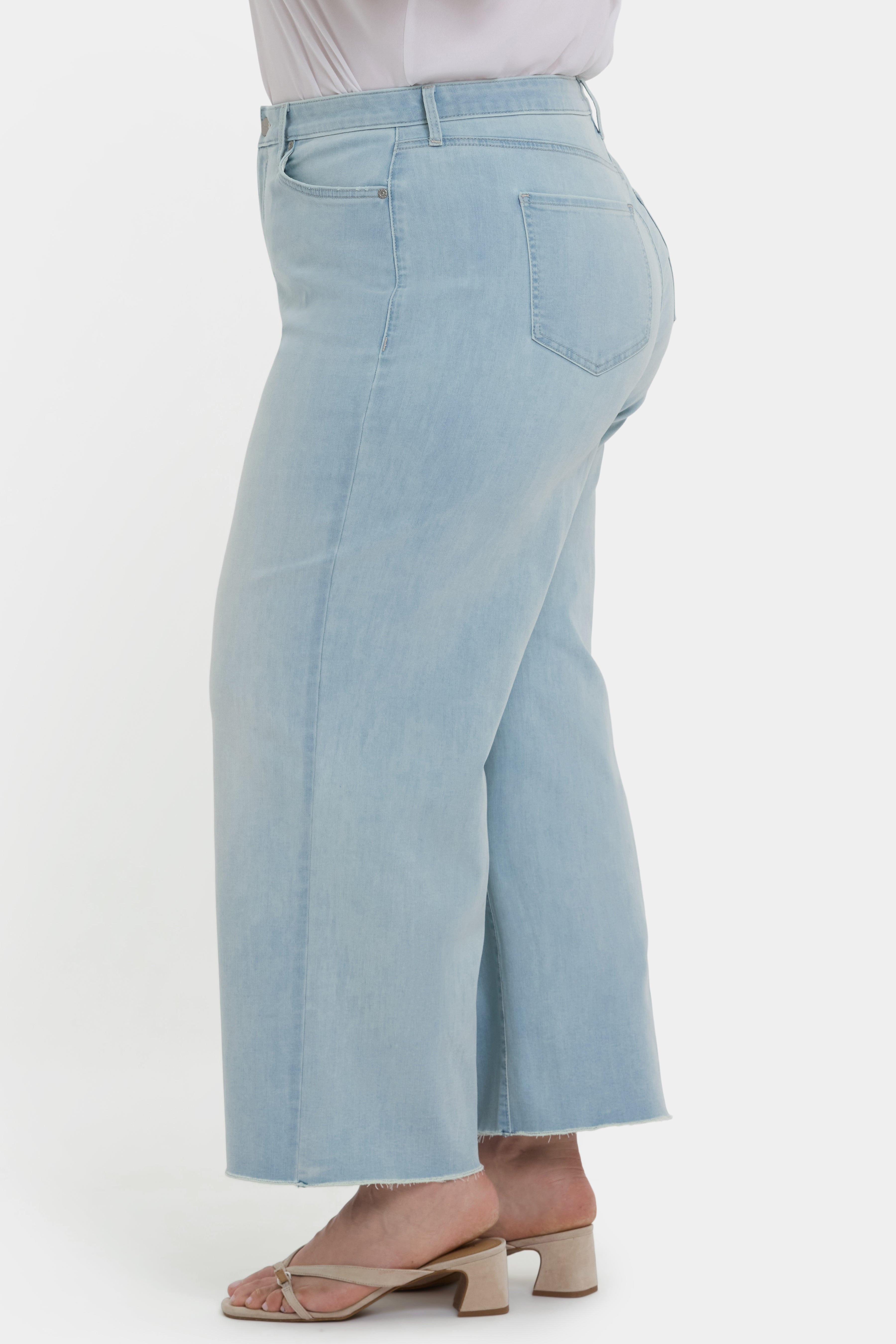 Brodi Women's Plus Size Wide Leg Ankle Jeans - Comfortable High Waist Denim Pants for Casual Wear | Clear Waters Wash | Perfect for Everyday Outfits and Weekend Looks