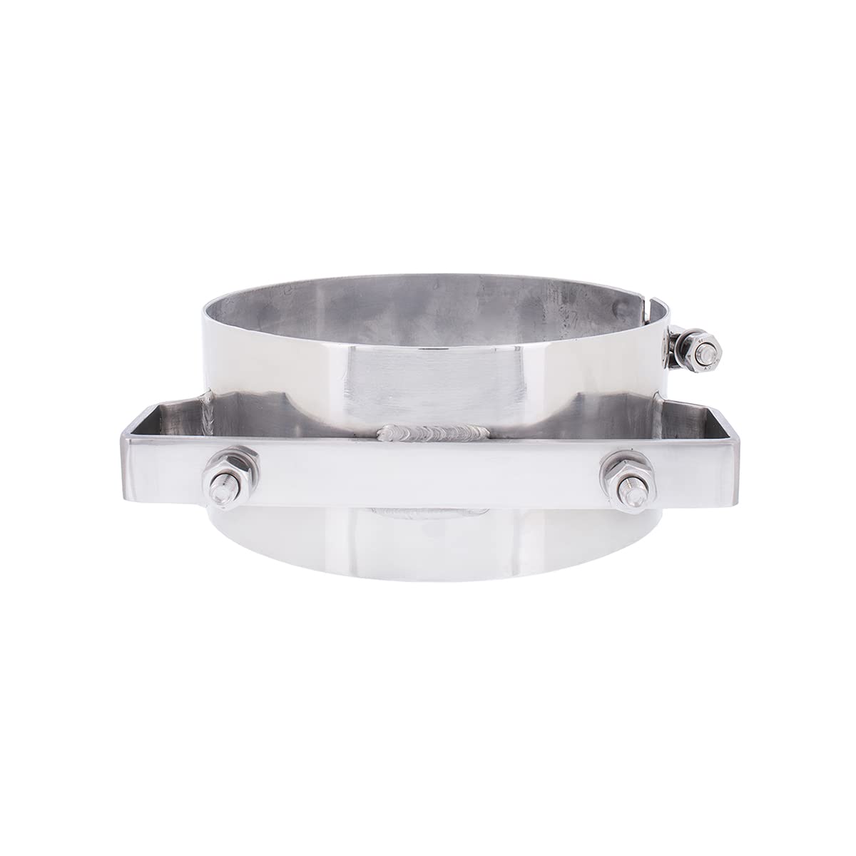 United Pacific 10325 8-inch Stainless Steel Wide Band Exhaust Clamp for Freightliner & Other Truck Models - Heavy Duty 304 Premium Steel, Corrosion Resistant & Long Lasting - Perfect for Exhaust System Repairs & Upgrades