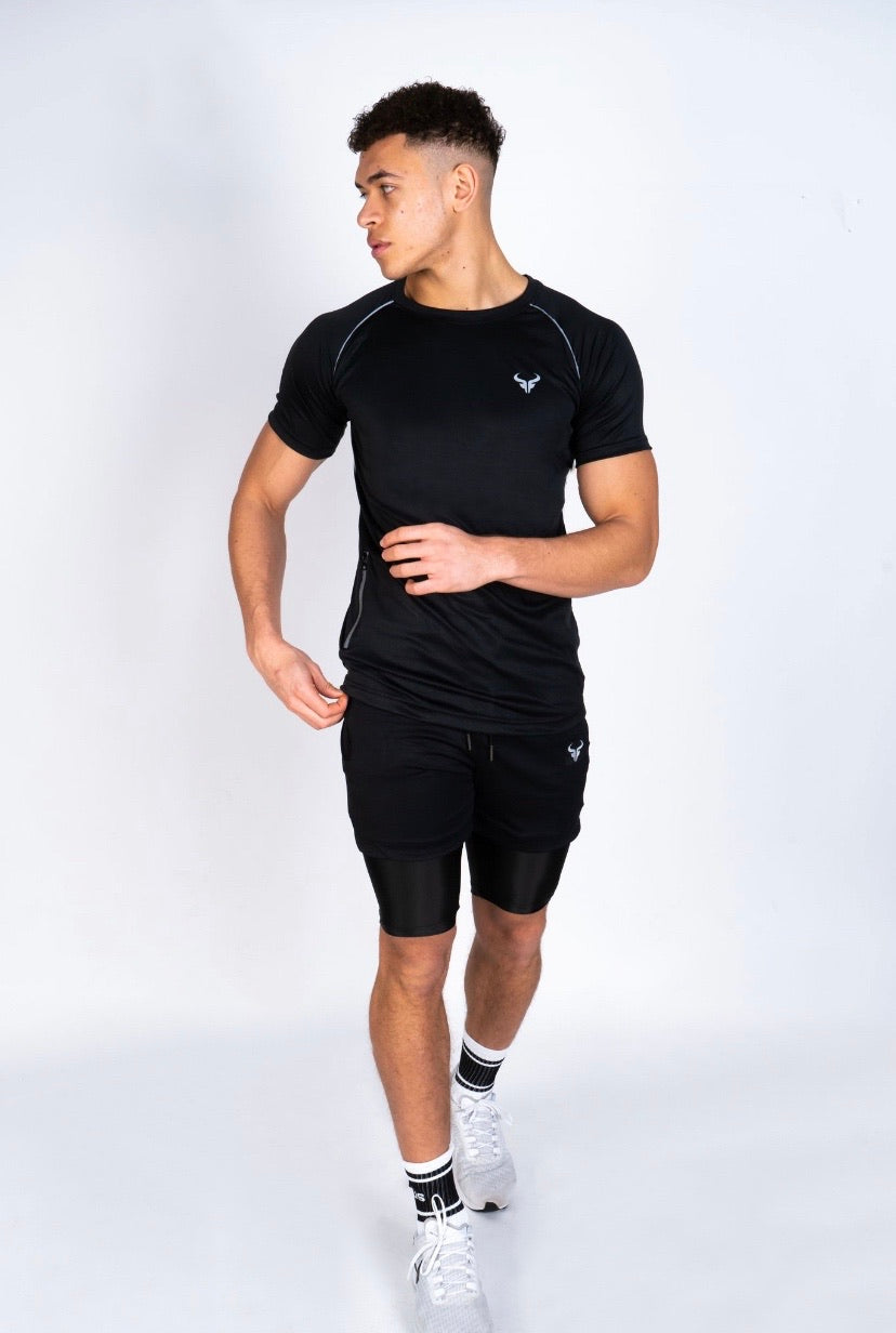 Cerus Black Hybrid Men's T-Shirt - Comfortable & Stylish Casual Wear for Everyday Outfits | Gym, Work, Travel & Lounge