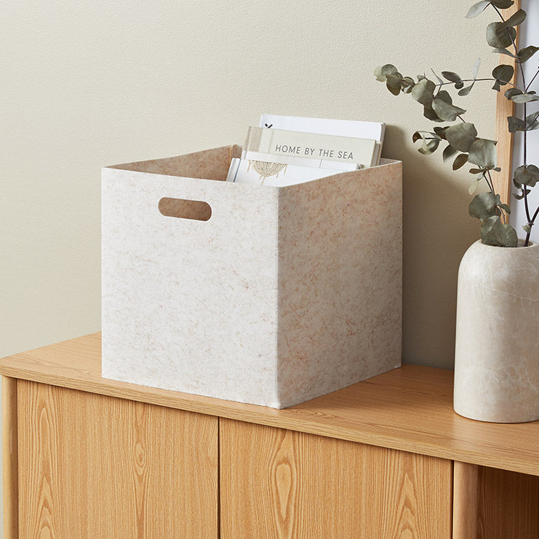 Felt Cube Basket | Stylish Storage Bin for Home & Office | Perfect for Organizing Toys, Blankets, and Biscuits