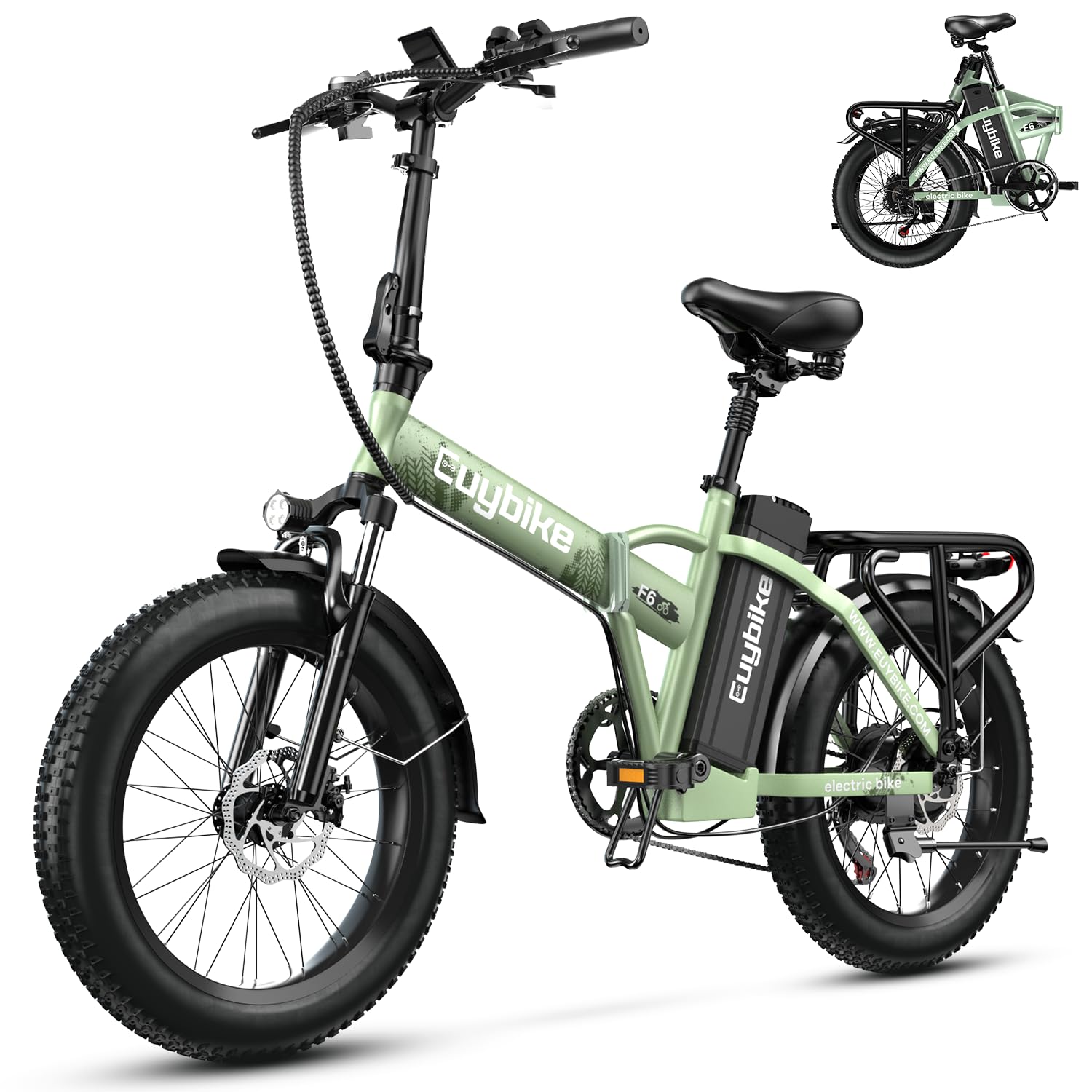 1000W 48V 20AH Folding Electric Bike for Adults - 30+MPH Speed, 80 Miles Max Range, 20