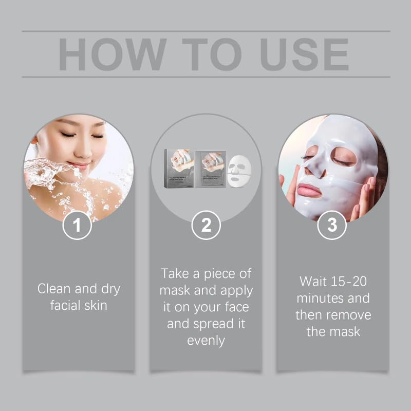 Collagen Deep Hydrating Overnight Face Mask - Anti-Aging Moisturizing Facial Treatment for Glowing Skin | Perfect for Nighttime Skincare Routine & Dry Skin Relief