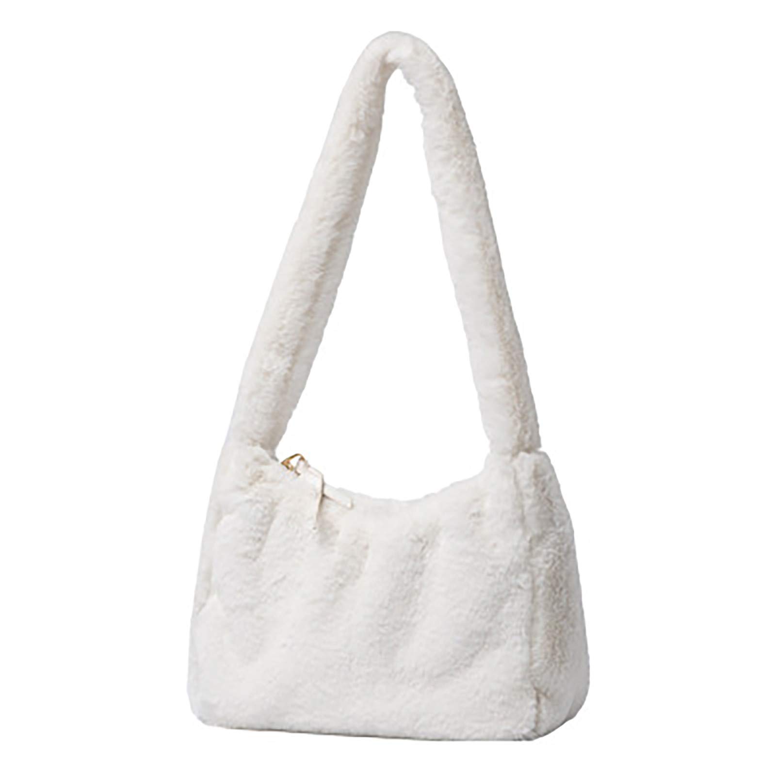 Premium Genuine Leather Shoulder Bag for Women - Large Crossbody Handbag with Plush Interior - Fashionable & Spacious (White, One Size) - Perfect for Work, Travel & Everyday Use
