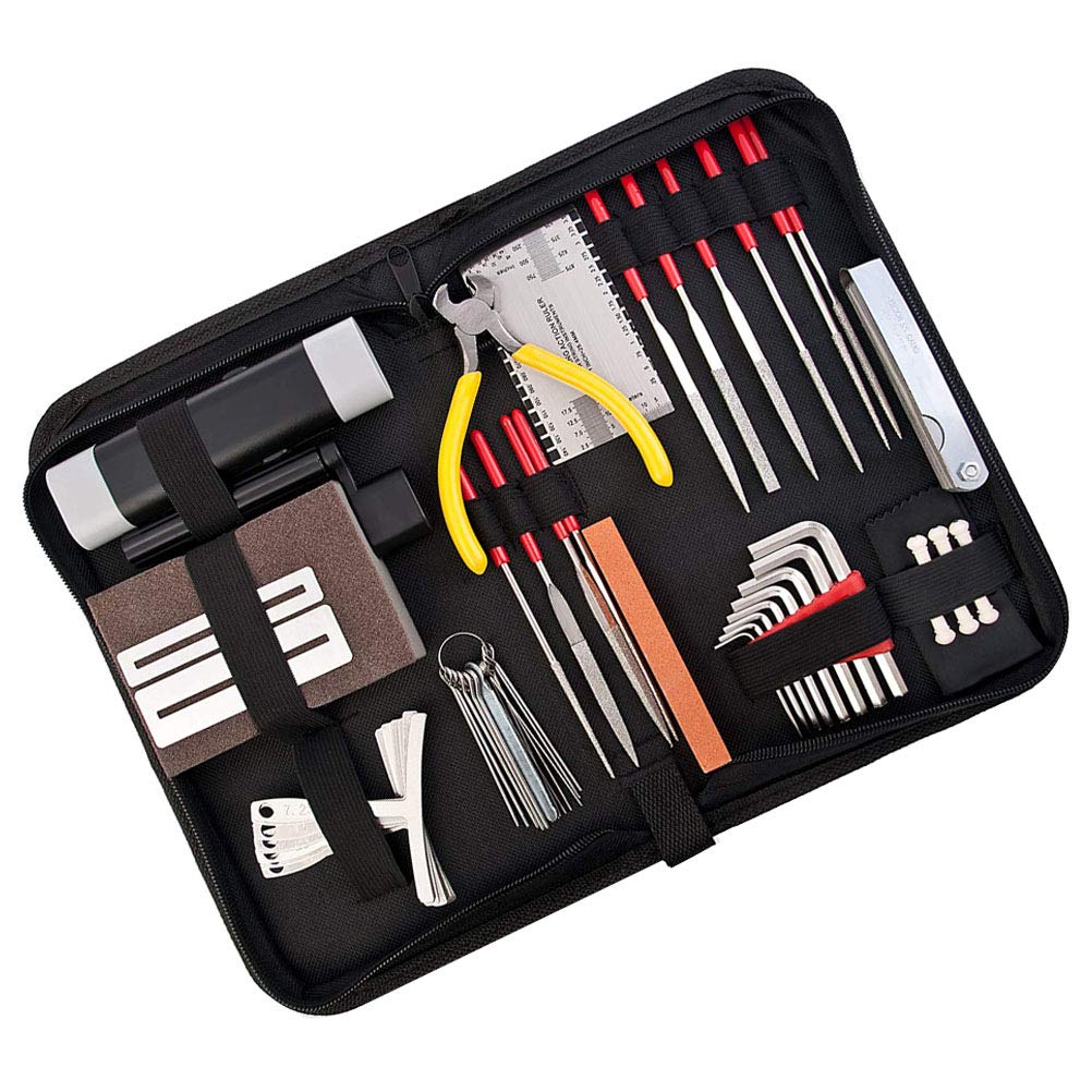 45-Piece Guitar Repair & Maintenance Tool Kit - Professional Guitar Setup Tools with Carry Bag for Guitar, Ukulele, Bass, Mandolin & Banjo | Perfect for Musicians, Luthiers & DIY Instrument Care