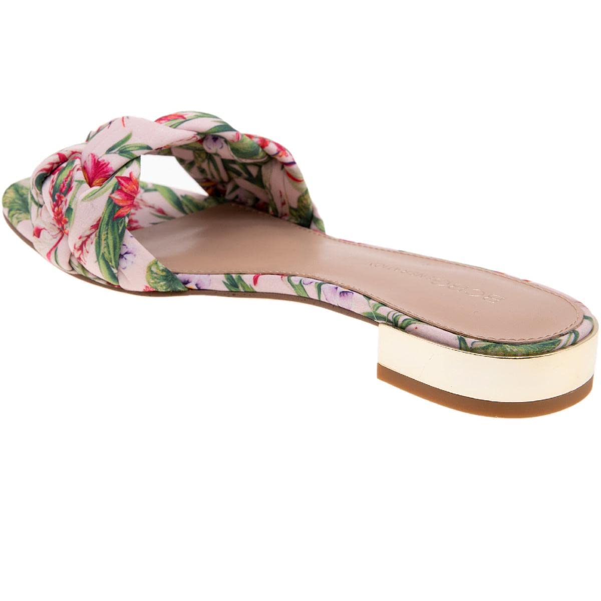 BCBGeneration Women's Deelo Woven Slip-On Slide Sandals - Pink Size 7 Medium (B,M) | Comfortable Summer Casual Shoes for Beach, Pool & Everyday Wear
