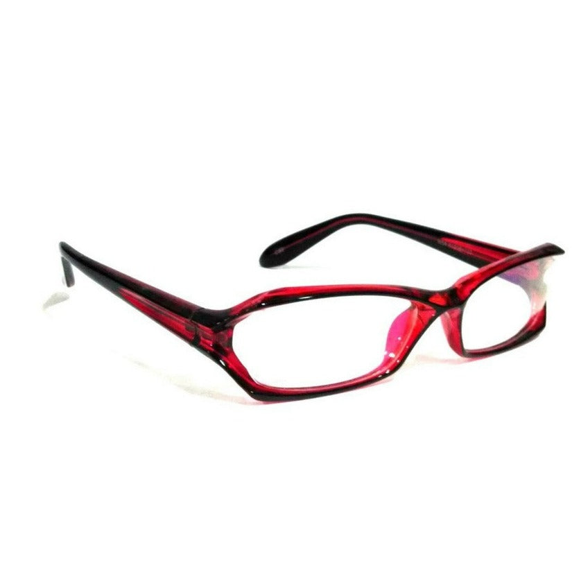 Anti-Blue Light Computer Glasses for Men & Women - Red Frame with Anti-Glare Coating (Model 8054Rd) - Reduce Eye Strain for Gaming, Office Work & Screen Use