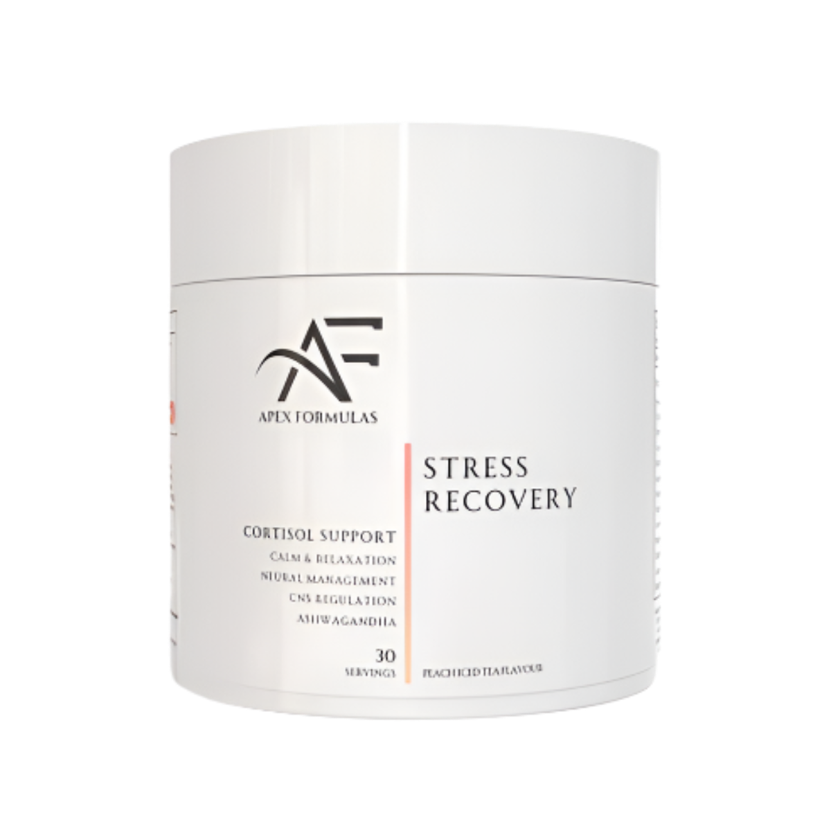 Apex Formulas Stress Recovery Supplement 300g - Peach Iced Tea Flavor with Ashwagandha, Magnesium & Antioxidants | Natural Stress Relief, Relaxation & Sleep Support for Busy Professionals & Students