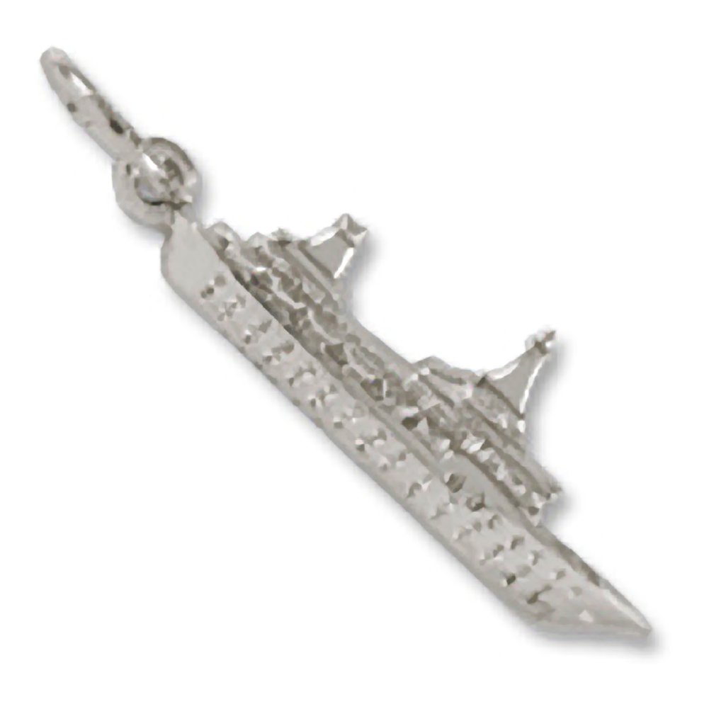 St. Thomas Cruise Ship Charm - Sterling Silver Pendant for Bracelets & Necklaces | Perfect Cruise Vacation Souvenir & Travel Jewelry Gift
