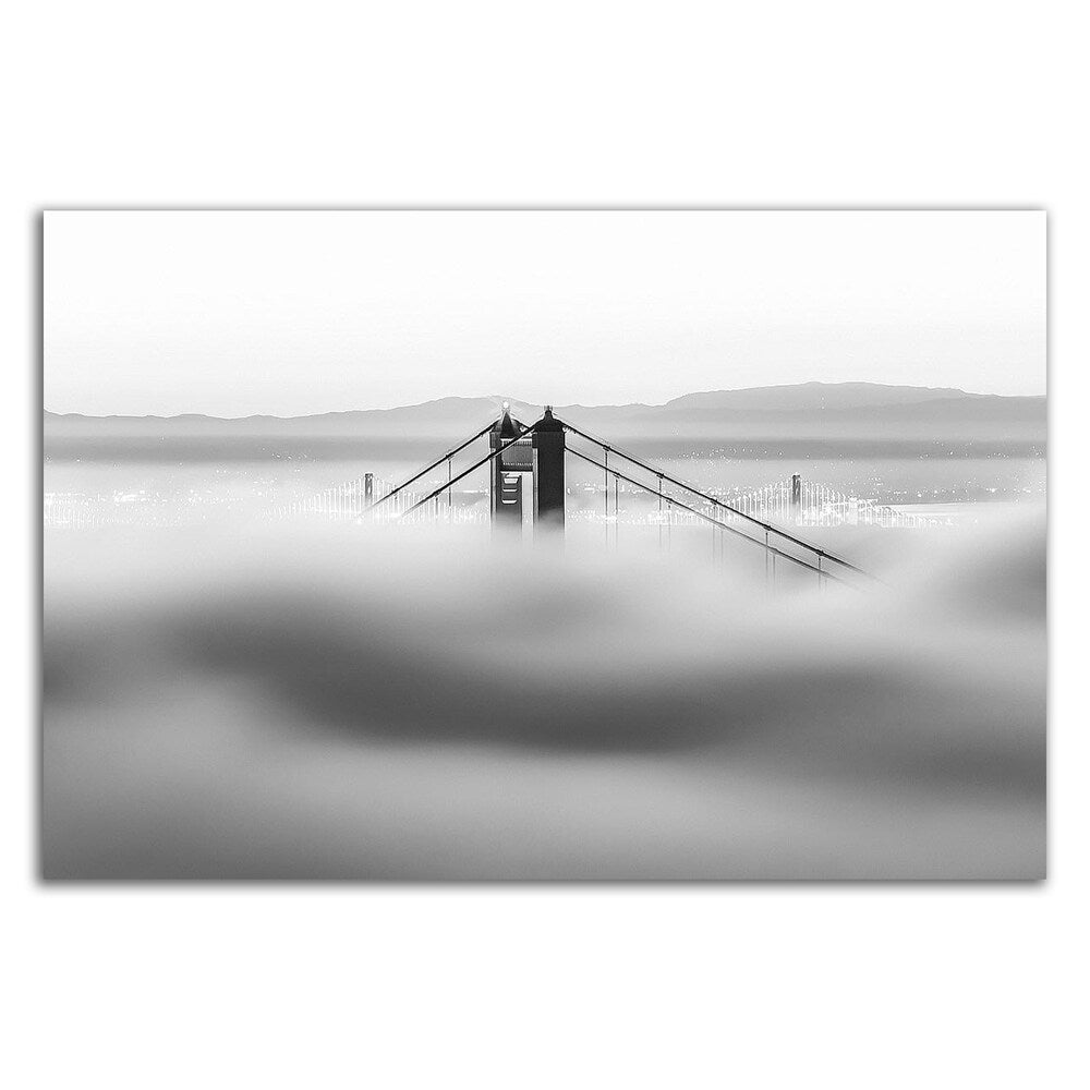 Across the Bay by Dave Gordon - Stretched Canvas Wall Art Print Ready to Hang - Perfect for Living Room, Bedroom & Office Decor