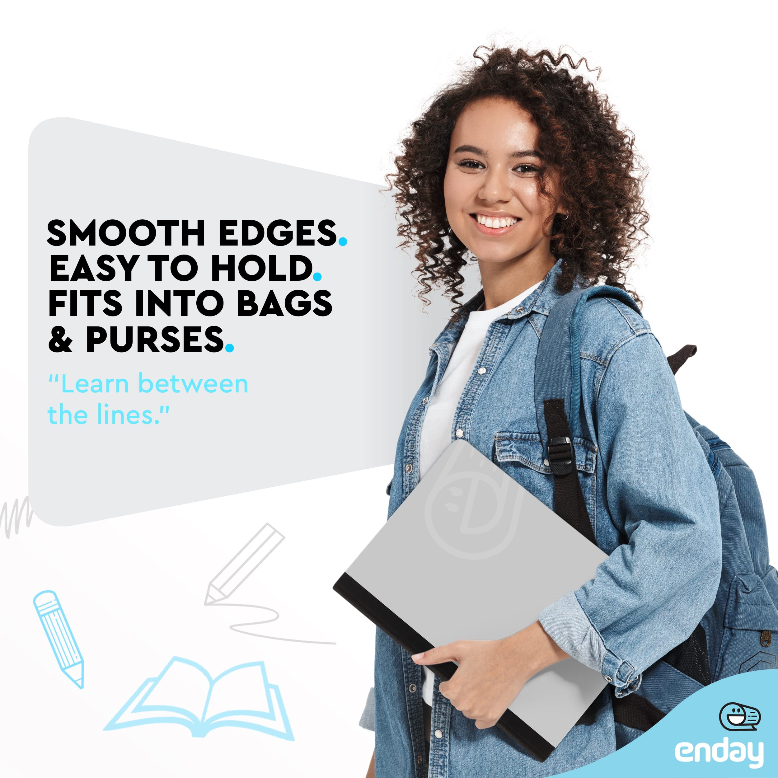 Enday 96-Pack College Ruled Composition Notebooks - 100 Sheets Grey Hard Cover Lined Notebooks Bulk for School, Office & Journaling | Premium Writing Paper for Students, Professionals & Note Taking