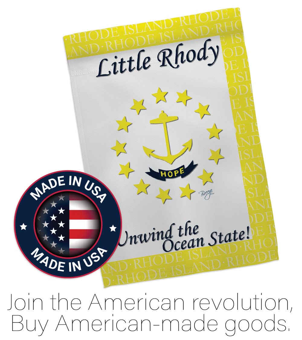 Rhode Island Americana House Flag Set 28x40