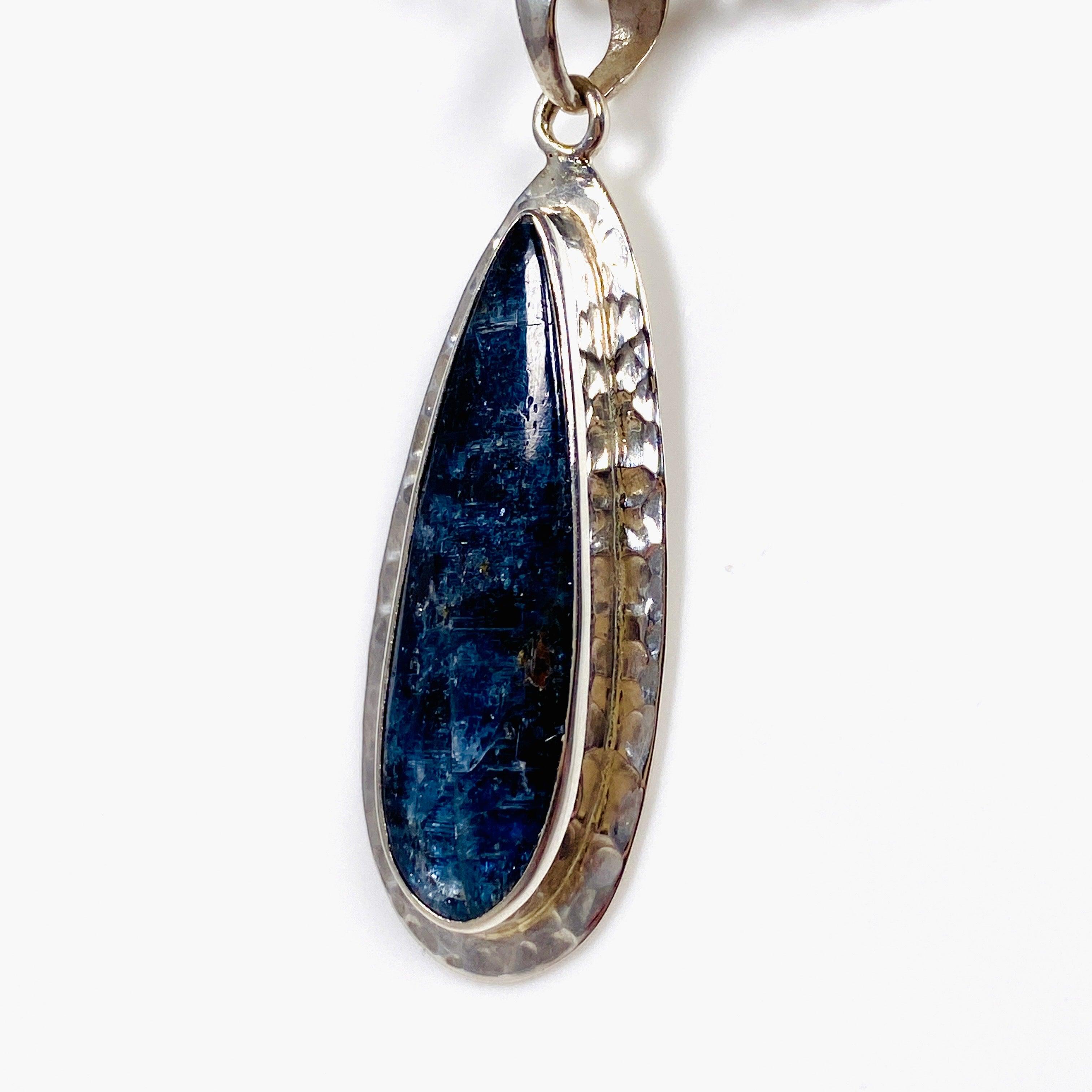 Kyanite Teardrop Pendant Necklace KPGJ3453 - Elegant Blue Gemstone Jewelry for Women, Perfect for Gifts, Weddings & Everyday Wear