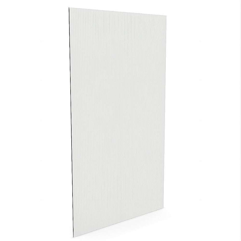 100cm Reeded Glass Shower Screen with Chrome Wall & Floor U Brackets - Frameless Bathroom Enclosure for Modern Home & Spa Style Wet Room
