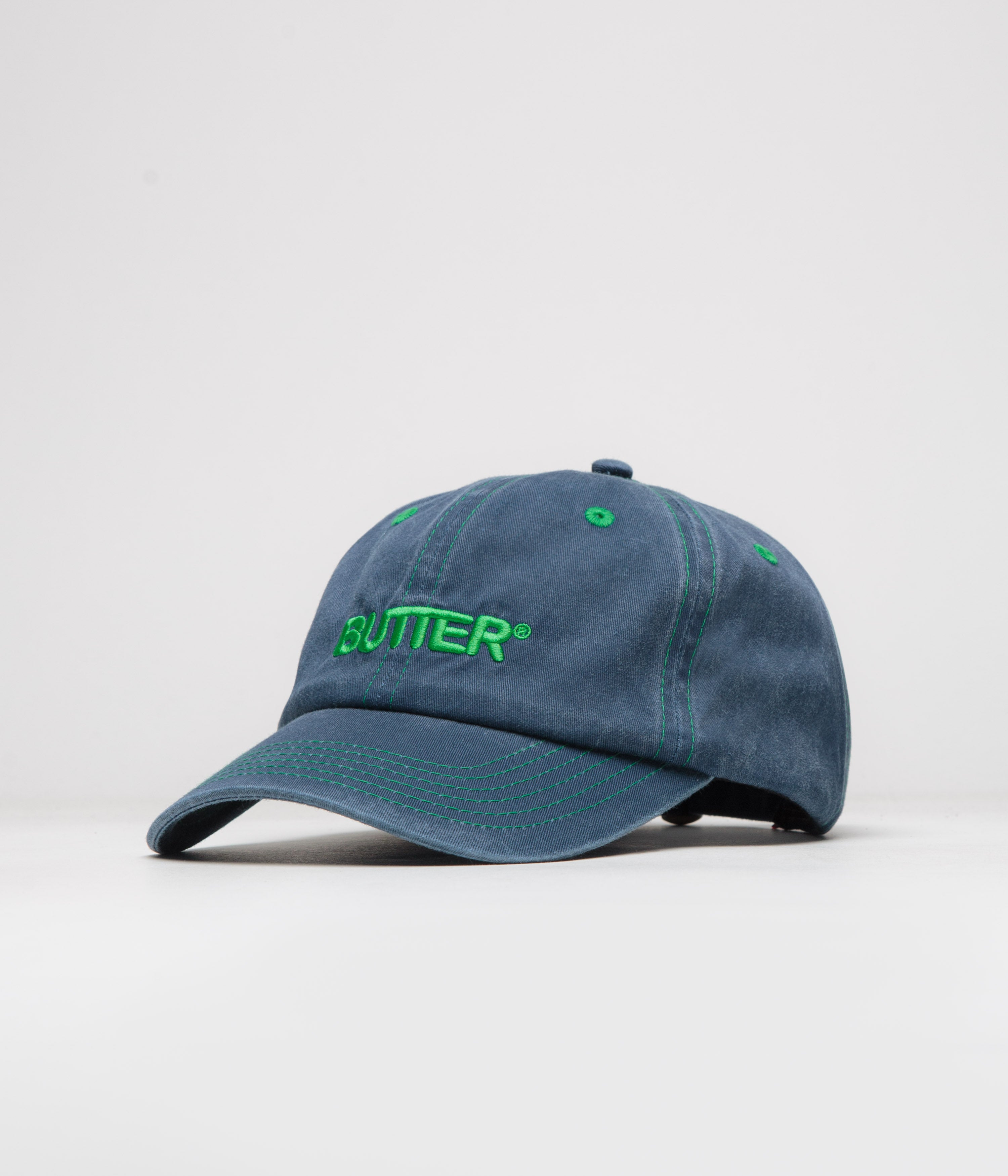 Butter Goods Rounded Logo Baseball Cap - Navy Blue Adjustable Dad Hat for Men & Women | Perfect for Outdoor Activities, Sports, and Casual Wear