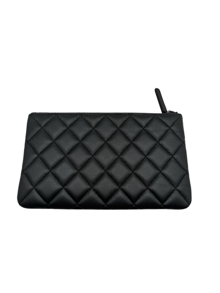 Chanel Lambskin Quilted Cosmetic Pouch - Luxury Leather Makeup Bag for Women, Travel Organizer & Everyday Essentials Case (Perfect for Travel, Gifts & Daily Use)