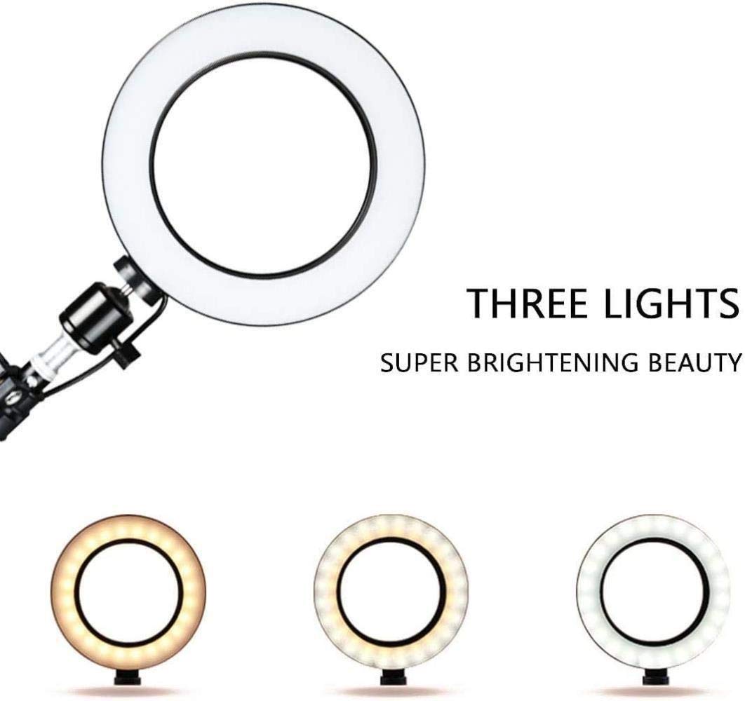 HMTE 10 Inch LED Ring Light with Tripod Stand for Phone Photography, Live Streaming, YouTube Videos, TikTok & Selfies - 26cm Fill Light for Professional Studio Lighting (10 Inch) - Perfect for Makeup, Vlogging & Content Creation