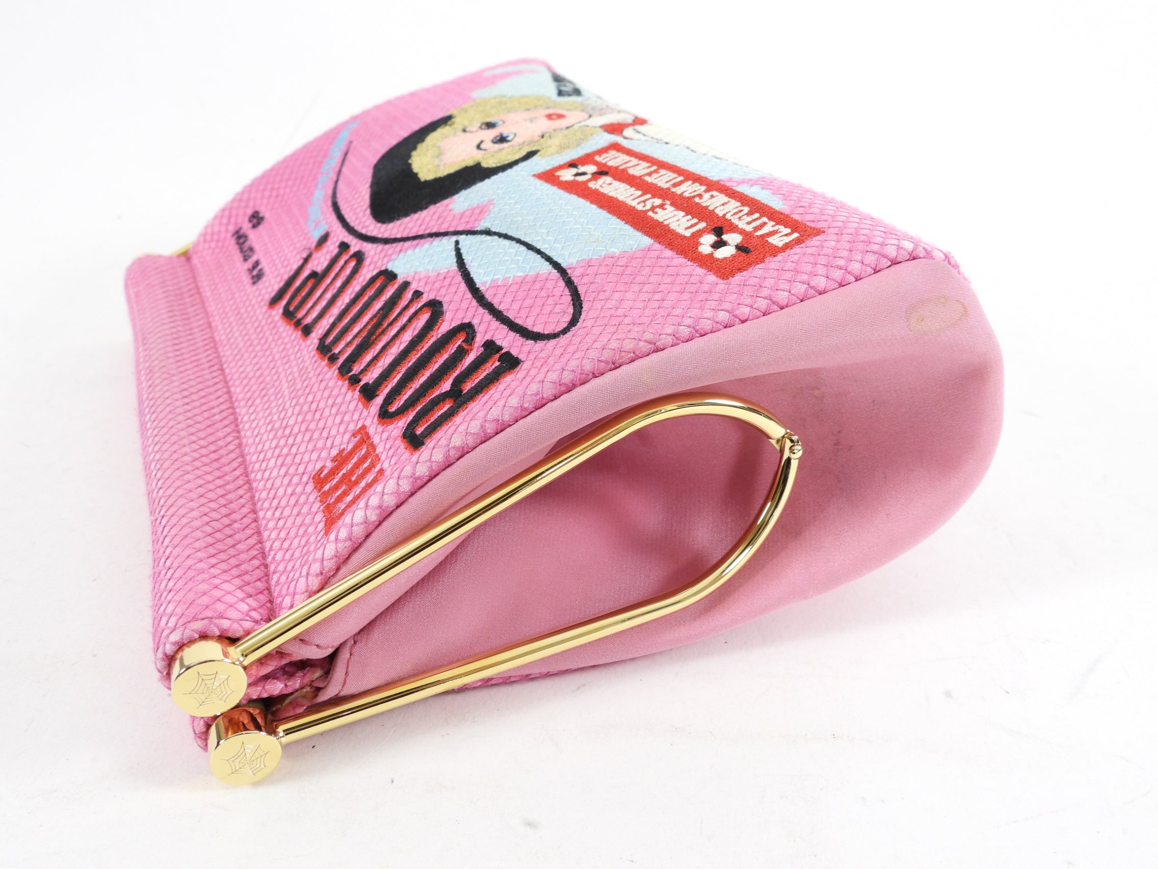 Charlotte Olympia Pink Novelty Clutch - Round Up Maggie Bag for Women | Elegant Evening Clutch for Parties, Weddings & Special Occasions