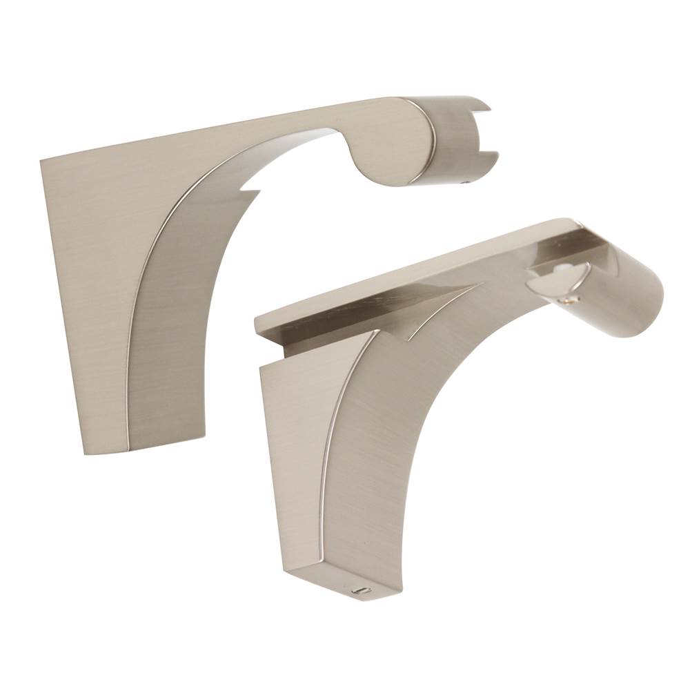 Alno A6850 Glass Shelf Brackets - Heavy Duty Stainless Steel Supports for Floating Shelves - Perfect for Kitchen, Bathroom, and Living Room Storage