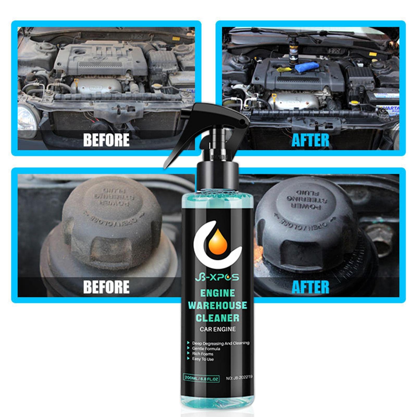 Best Car Engine Cleaner Spray - No Rinse Formula for Engine Bay & Compartment | Effective Auto Detailing Tool for DIY Car Wash & Maintenance - Perfect for Sedans, SUVs & Trucks
