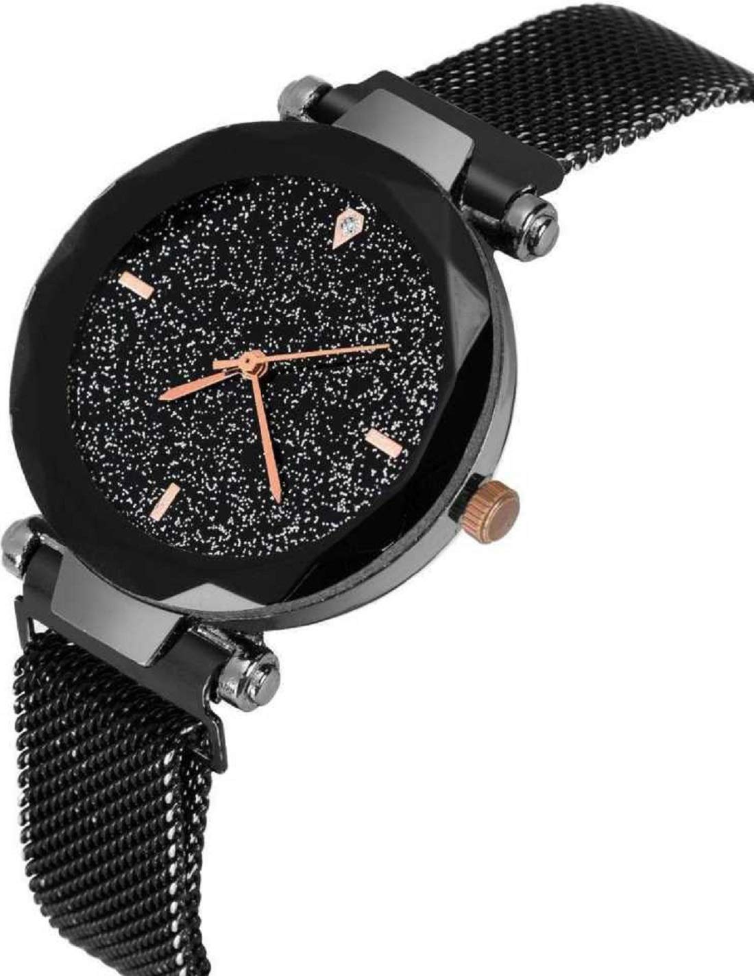 ZUPERIA Analog Women's Watch - Black Dial & Leather Strap - Elegant Dress Watch for Office, Party & Everyday Wear