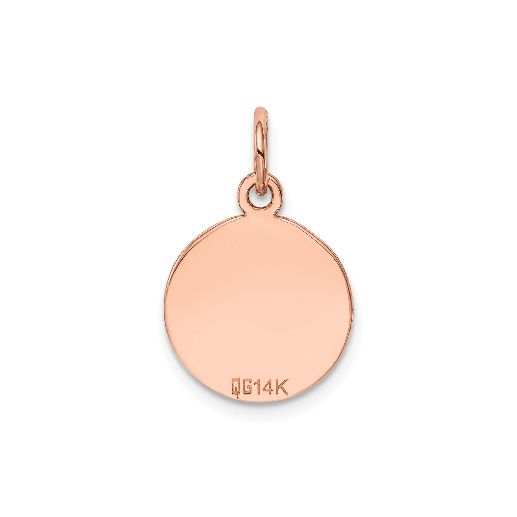 14k Rose Gold Engravable Disc Charm - .009 Gauge Circular Pendant for Necklace, Bracelet & Jewelry Making - Perfect for Personalized Gifts, Engraved Jewelry & Custom Designs