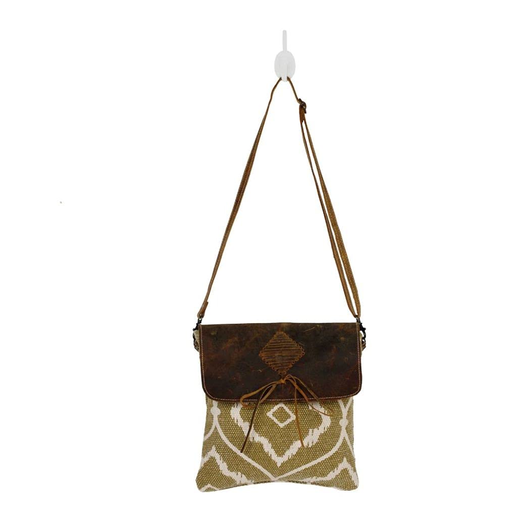 Myra Upcycled Canvas Crossbody Bag - Eco-Friendly for Daily Use