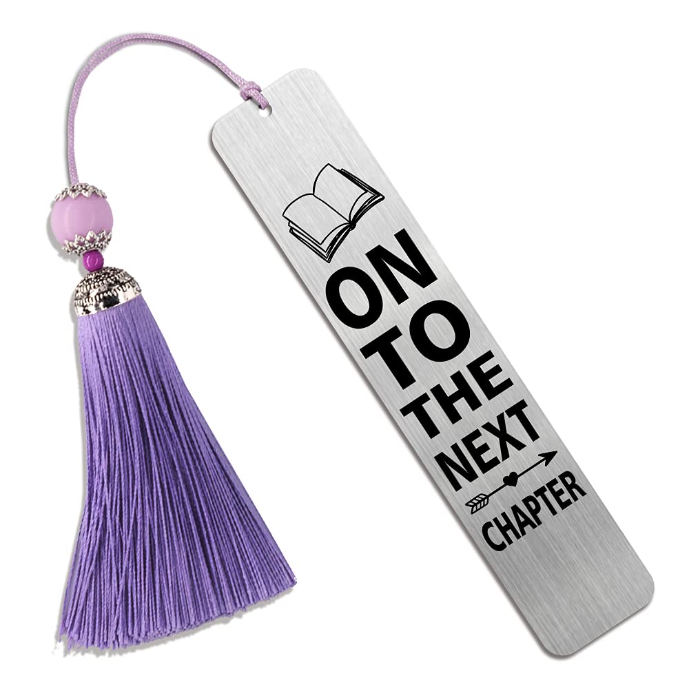 DYJYBMY Engraved Metal Bookmark - Stainless Steel Bookmark for Women, Book Lovers Gift - Perfect for Teachers, Book Club Friends & Retirement - Funny Birthday Present - Great for Reading, Bookworm Gifts & Literary Enthusiasts
