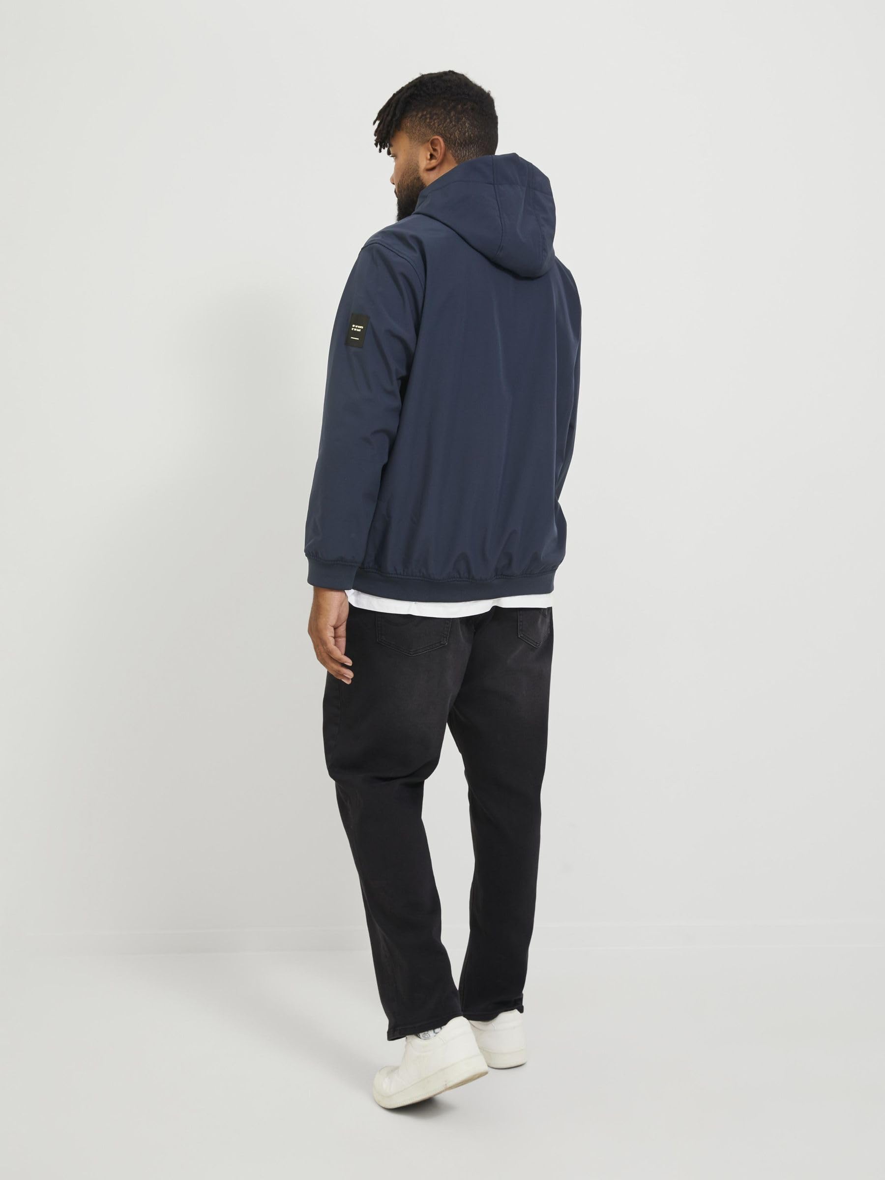 JACK & JONES Men's Softshell Hooded Jacket for Outdoor Activities