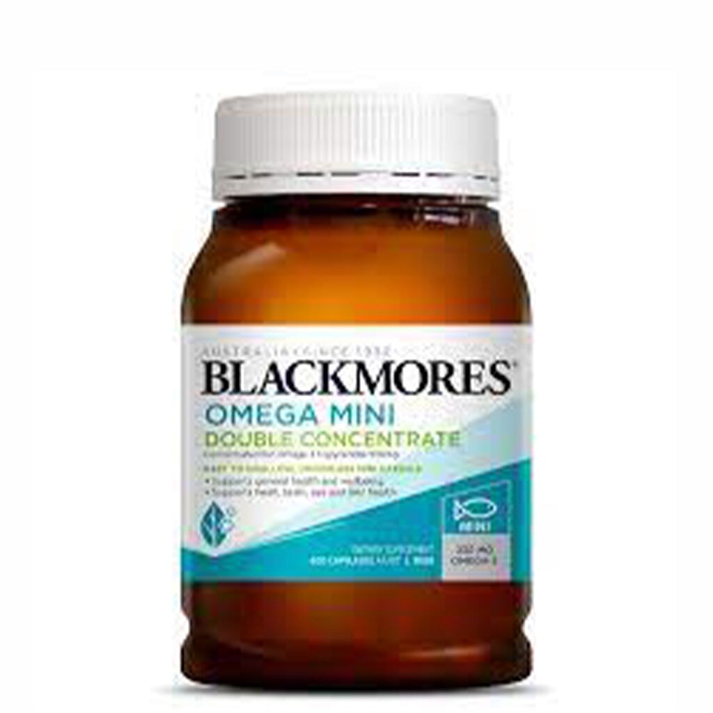Blackmores Omega Mini Double Concentrate Fish Oil 1000mg - Premium Omega-3 Supplement for Heart, Brain & Joint Health - Supports Cognitive Function & Cardiovascular Wellness - Ideal for Adults & Seniors - Great for Daily Health Maintenance & Active Lifestyle