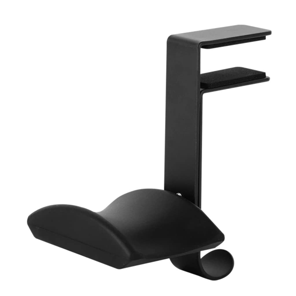 SJYDQ Universal Gaming Headphone Stand - Adjustable Desk Mount Headset Holder with Space-Saving Table Clamp for PC, PS5, Xbox (Black) | Perfect for Gaming Setups, Home Office & Streaming Stations