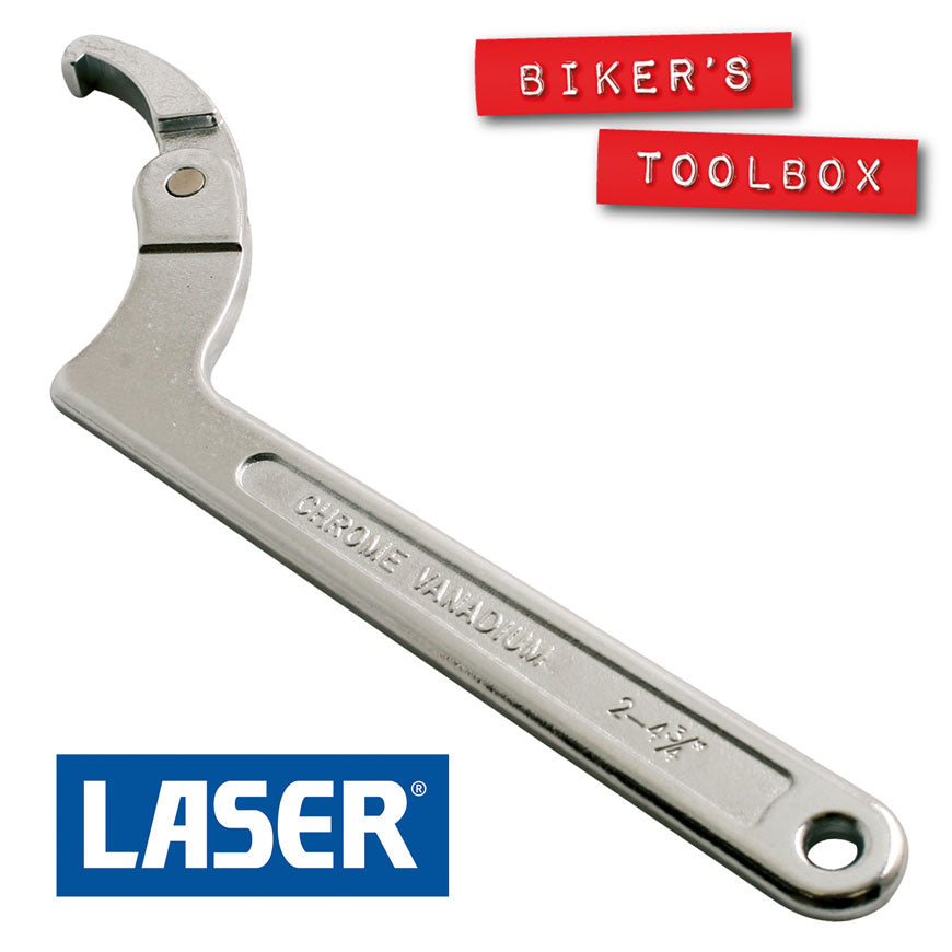 Adjustable Hook Spanner Wrench 50mm to 120mm - Heavy Duty Steel Tool for Plumbing, Automotive, and DIY Repairs - Perfect for Pipe Fittings, Nuts, and Bolt Removal