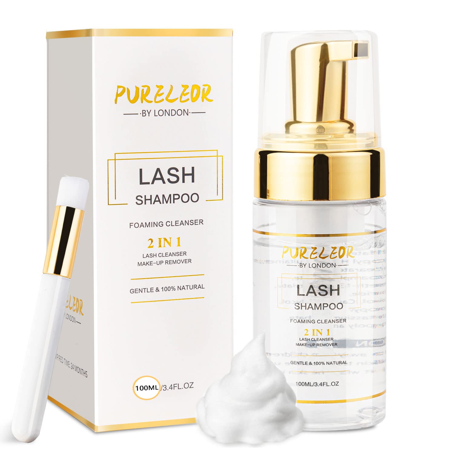 100ML Oil-Free Lash Shampoo for Extensions & Natural Lashes - Salon & Home Use