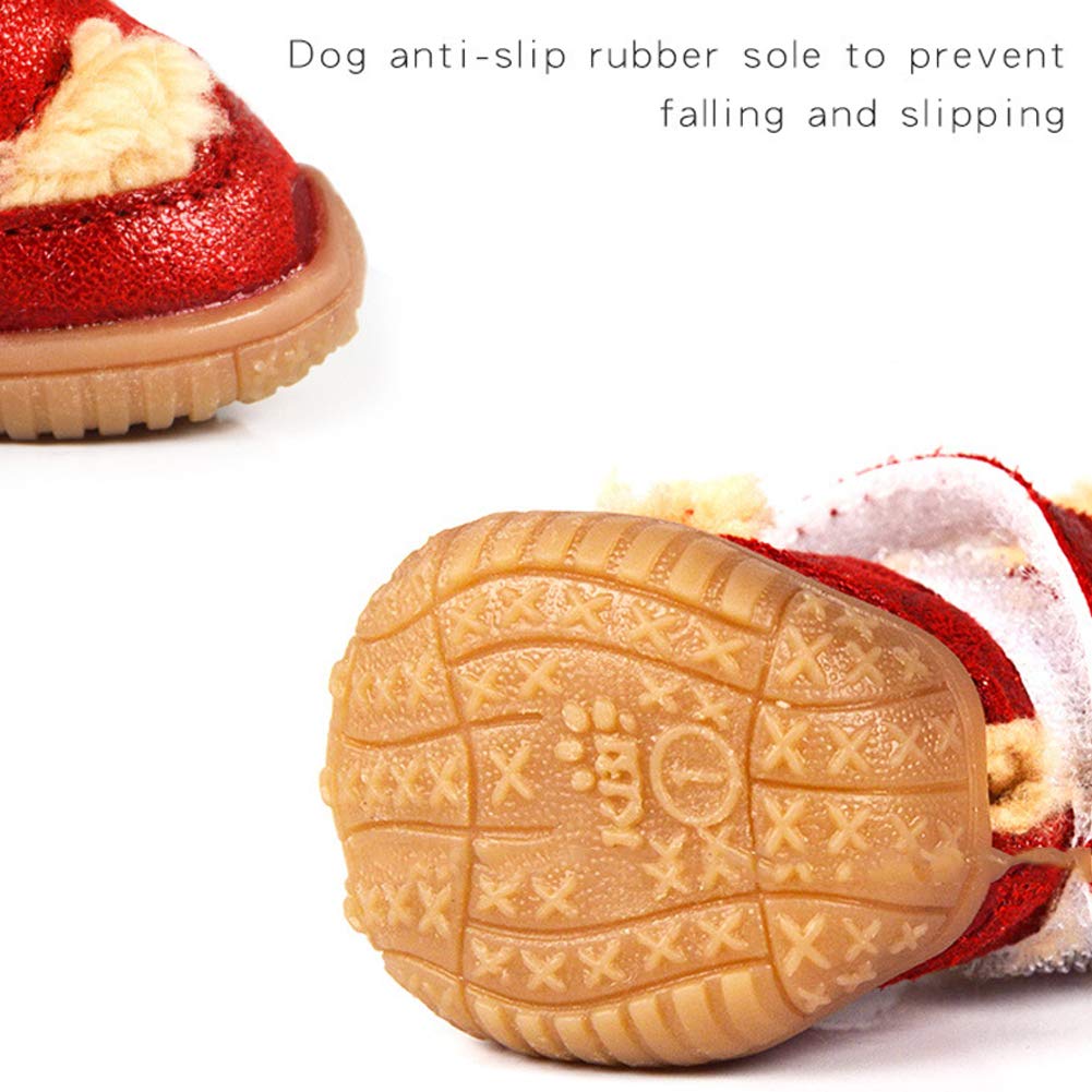 **Waterproof Dog Boots for Winter - Anti-Slip Sole Paw Protectors for Snow, Hiking & Outdoor Activities - Warm Pet Shoes for Dogs & Puppies (Brown, Size 5)**    *Perfect for snowy walks, hiking trails, and protecting paws from salt, ice, and rough terrain.*