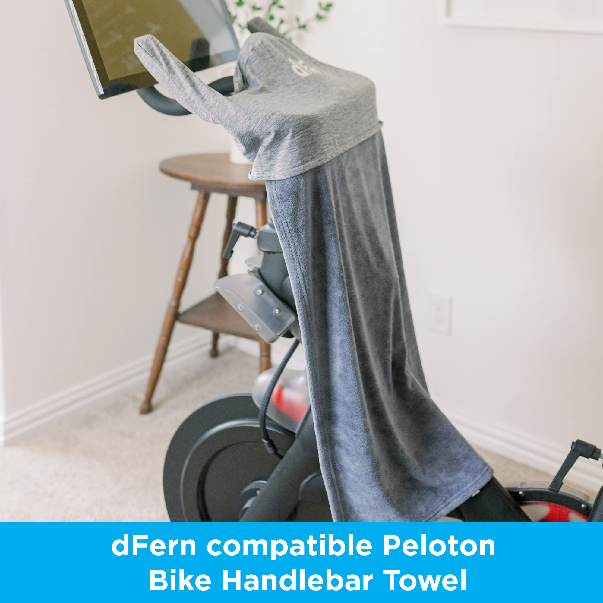 **dFern Peloton Bike Sweat Towel - Super Absorbent Workout Towel for Peloton Bike & Spin Class - Perfect for Indoor Cycling, Home Gym, and Fitness Enthusiasts**