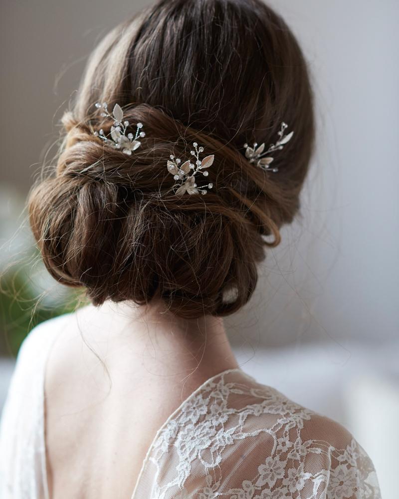 Elegant Leaf Hair Clips Set of 3 - Floral Hair Accessories for Women, Girls - Perfect for Weddings, Parties & Everyday Style