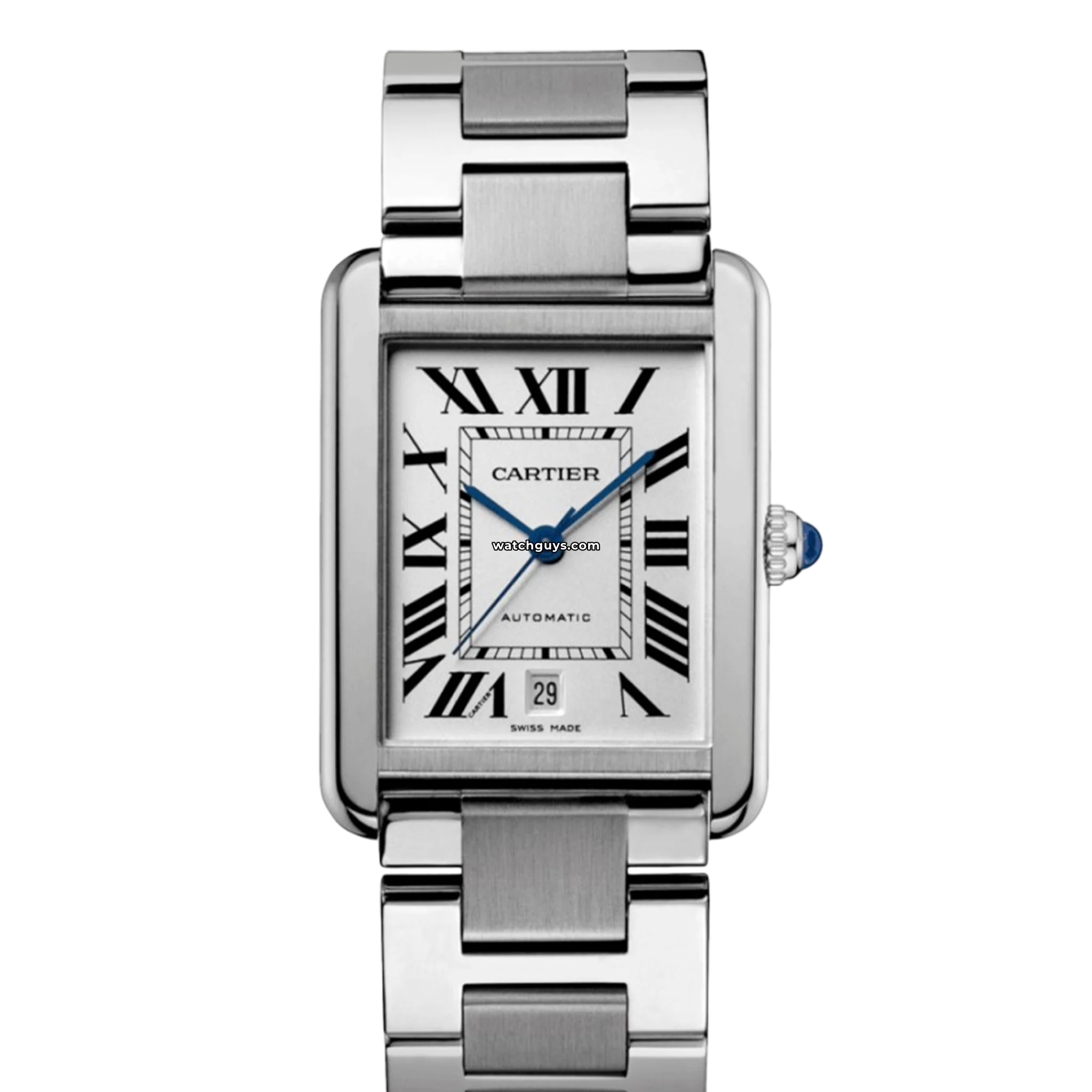 Cartier Tank Large W5200028 Luxury Watch for Men - Classic Stainless Steel Timepiece for Business, Formal & Special Occasions