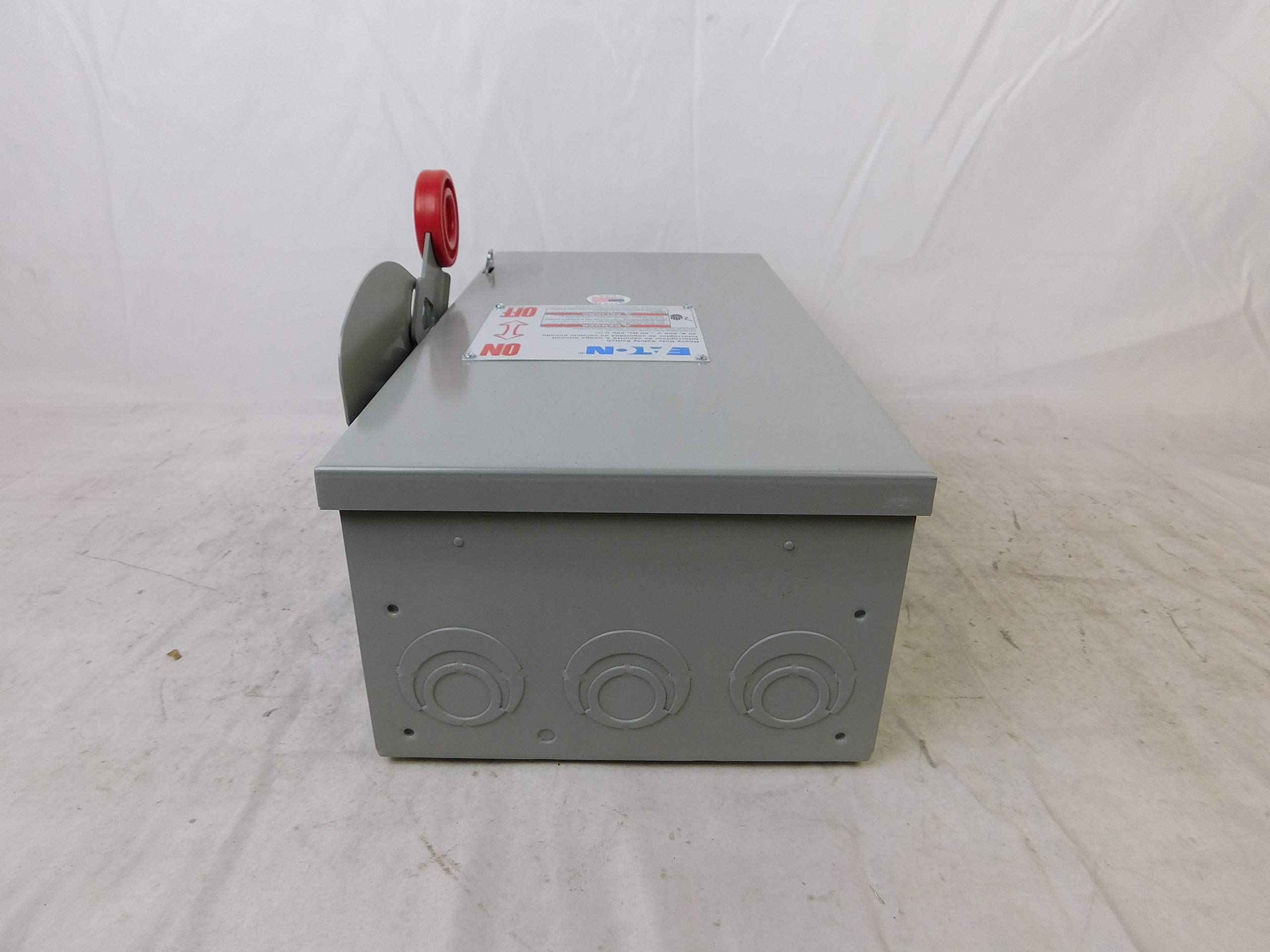 Eaton DH361FGK 600VAC/250VDC 3PST 30A Safety Switch - Heavy Duty Industrial Electrical Disconnect for Panelboards & Motor Control Applications