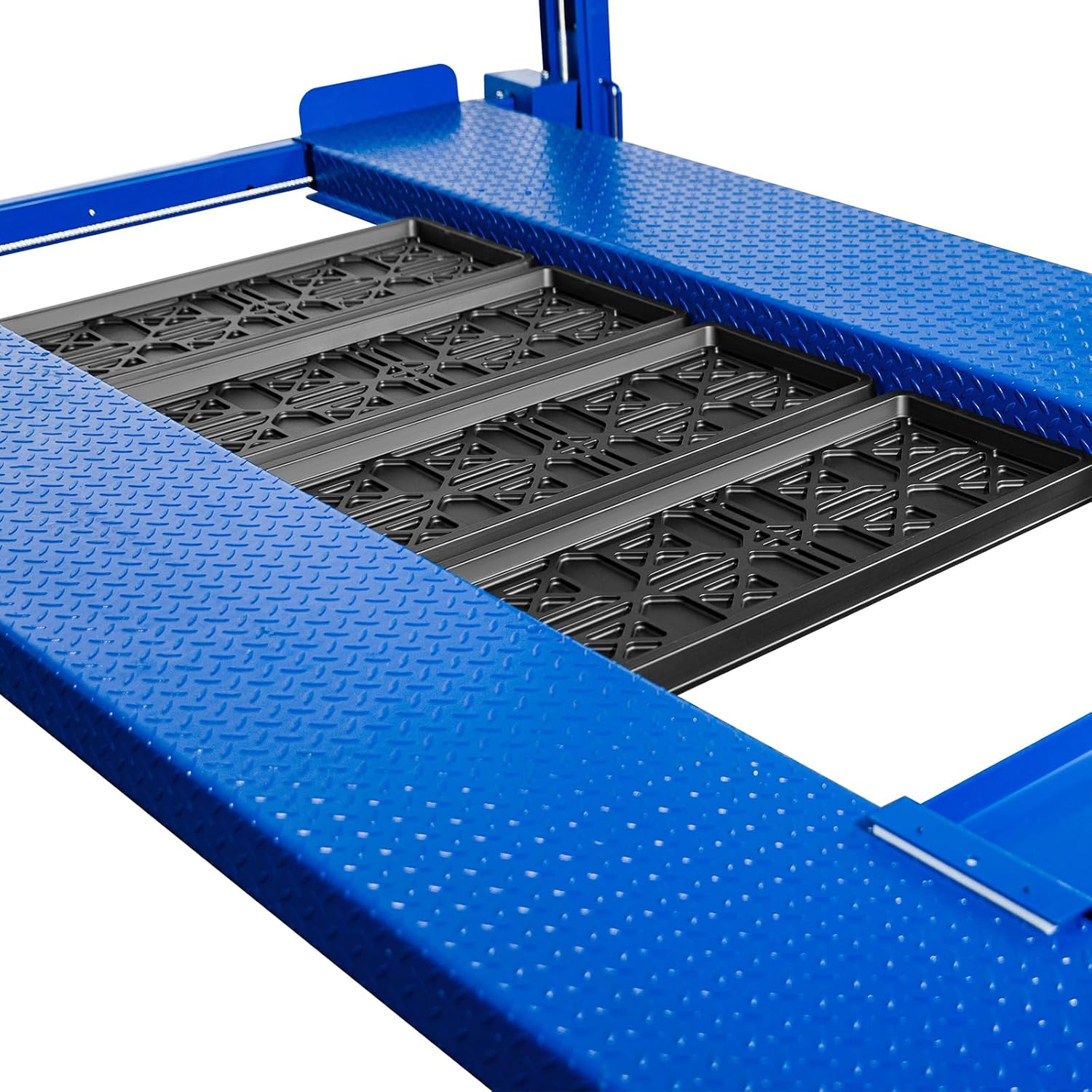 WEIZE 8500lbs 4 Post Car Lift with Caster Kits - Heavy Duty Auto Storage Lift for Home Garage, Vehicle Parking & Maintenance - Perfect for Car Enthusiasts & DIY Mechanics