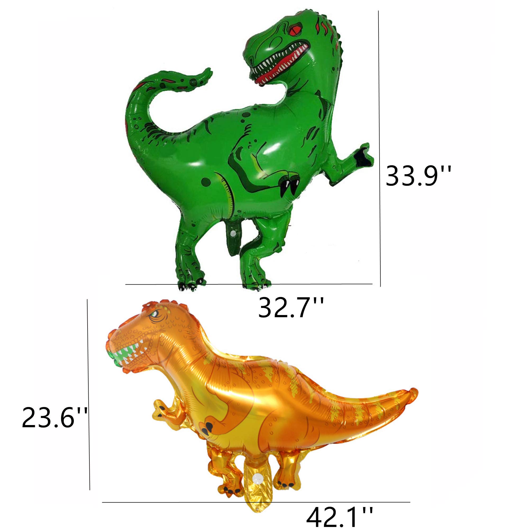 Dinosaur Balloons (8 Pack) - Dinosaur Party Supplies for Birthday, Shop & Jungle Themed Decorations - Perfect for Kids' Parties, Baby Showers & Classroom Events
