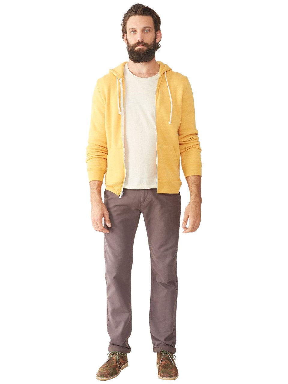 AA ROCKY FLEECE FULL ZIP HOODIE (ECO TR GOLD) - 3XL Men's Warm Winter Jacket for Outdoor Activities & Casual Wear