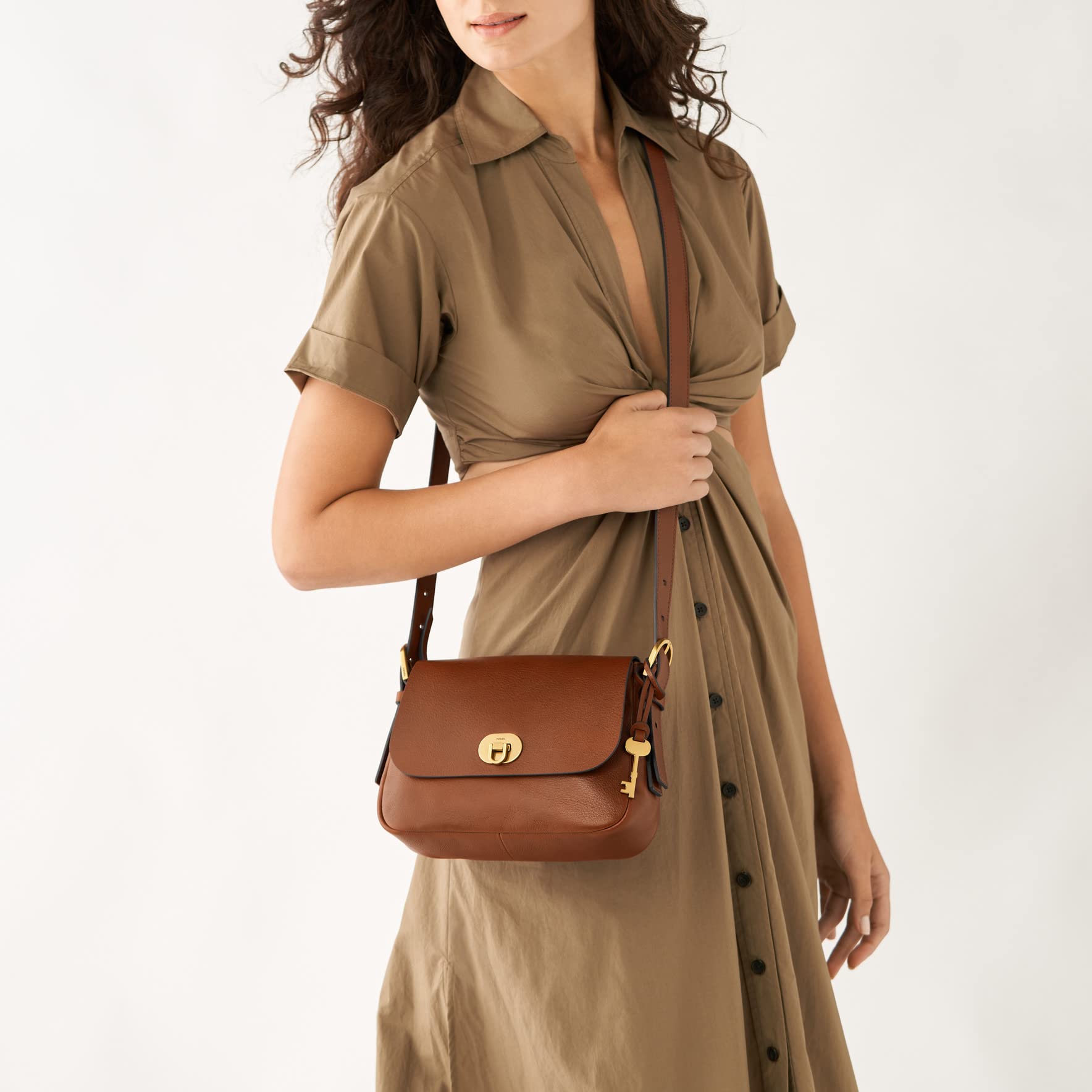 Fossil Harper Leather Small Flap Crossbody Purse for Women - Stylish & Compact Handbag for Everyday Use, Work, Travel & Date Night