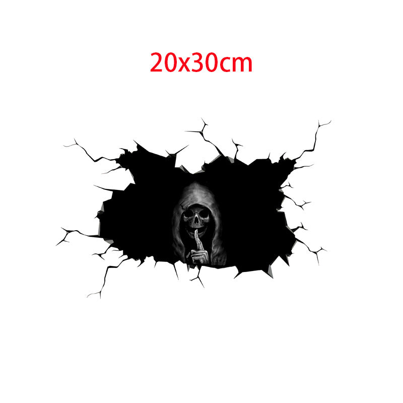 Spooky Halloween Skull Wall Decal Sticker - Gothic Home Decor for Party, Haunted House & Seasonal Celebration
