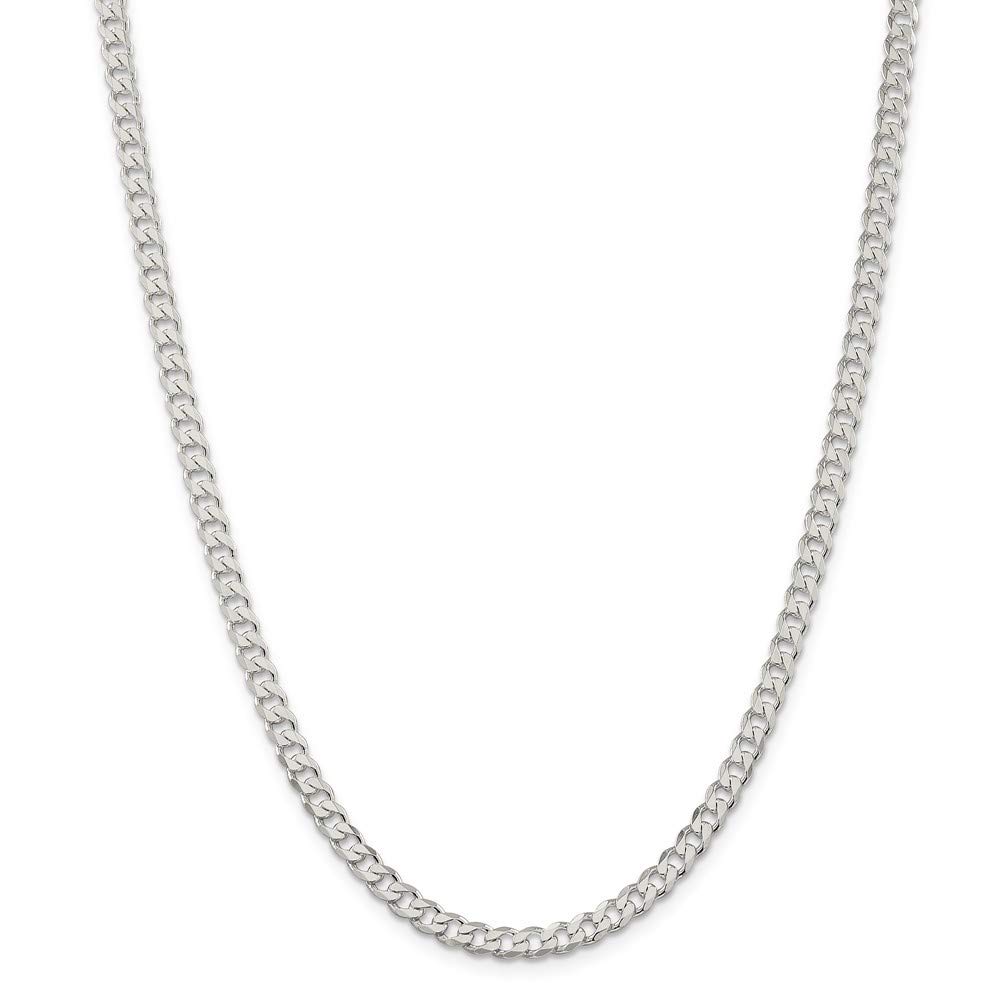 Roy Rose Jewelry 18'' Sterling Silver 4.25mm Curb Chain Necklace for Men & Women - Perfect for Layering, Gift Giving & Everyday Wear