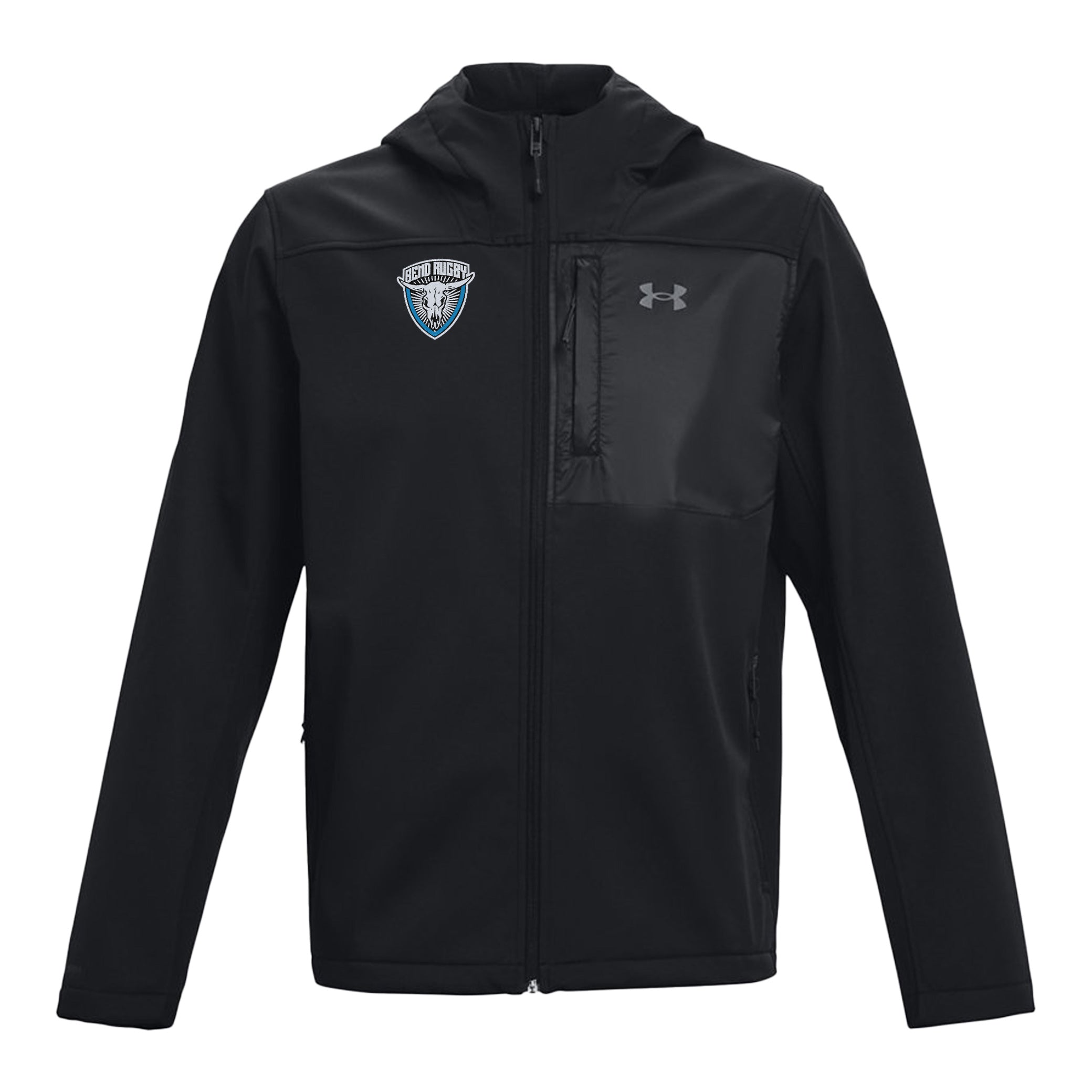 Bend Rugby Coldgear Infrared Hooded Jacket for Men - Thermal Insulated Windproof Winter Coat for Outdoor Sports & Training